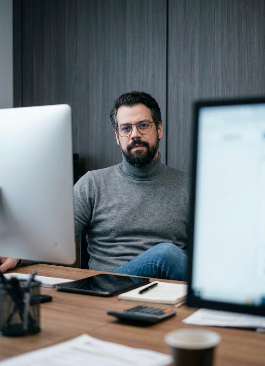 Danilo Bonfim em reunião de trabalho no escritório da Traction X